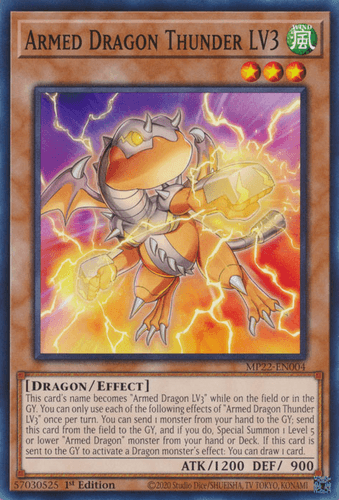 Armed Dragon Thunder LV3 - MP22-EN004 Common 1st Edition