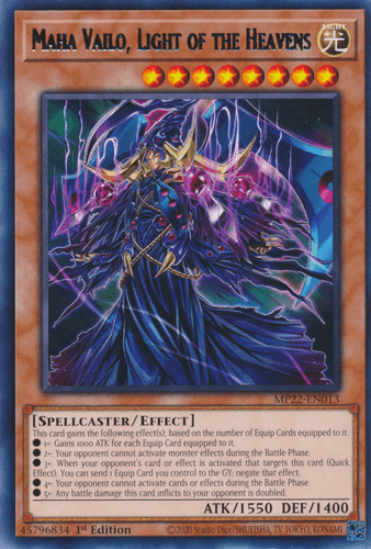 Maha Vailo, Light of the Heavens - MP22-EN013 Rare 1st Edition