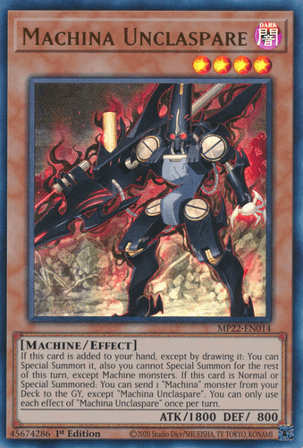 Machina Unclaspare - MP22-EN014 Ultra Rare 1st Edition