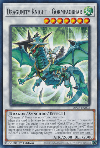 Dragunity Knight - Gormfaobhar - MP22-EN025 Common 1st Edition