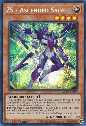ZS - Ascended Sage - MP22-EN059 Prismatic Secret Rare 1st Edition