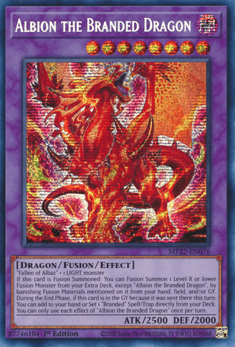 Albion the Branded Dragon - MP22-EN076 Prismatic Secret Rare 1st Edition