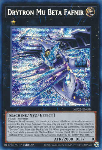Drytron Mu Beta Fafnir - MP22-EN084 Prismatic Secret Rare 1st Edition