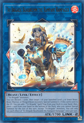 Tri-Brigade Bearbrumm the Rampant Rampager - MP22-EN085 Ultra Rare 1st Edition