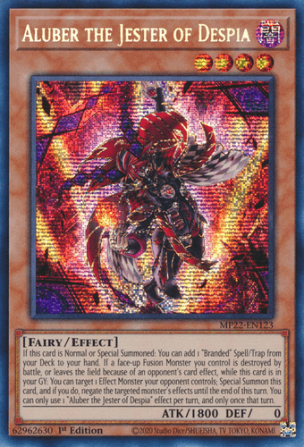 Aluber the Jester of Despia - MP22-EN123 Prismatic Secret Rare 1st Edition