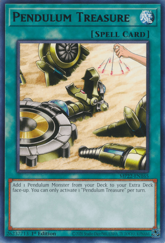 Pendulum Treasure - MP22-EN165 Rare 1st Edition