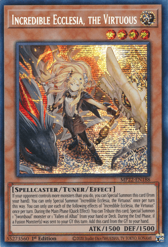 Incredible Ecclesia, the Virtuous - MP22-EN188 Prismatic Secret Rare 1st Edition