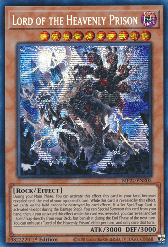 Lord of the Heavenly Prison - MP22-EN205 Prismatic Secret Rare 1st Edition
