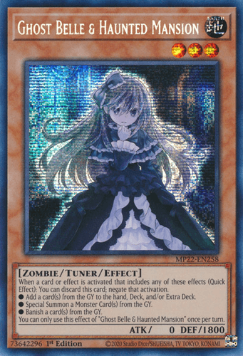 Ghost Belle & Haunted Mansion - MP22-EN258 Prismatic Secret Rare 1st Edition