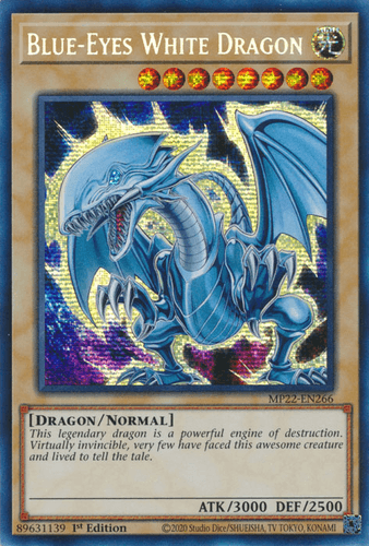 Blue-Eyes White Dragon - MP22-EN266 Prismatic Secret Rare 1st Edition