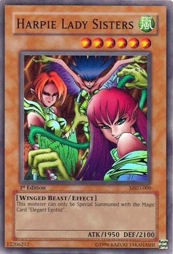 Harpie Lady Sisters - MRD-009 Super Rare 1st Edition