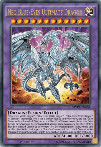 Neo Blue-Eyes Ultimate Dragon - MVP1-EN001 Ultra Rare Unlimited