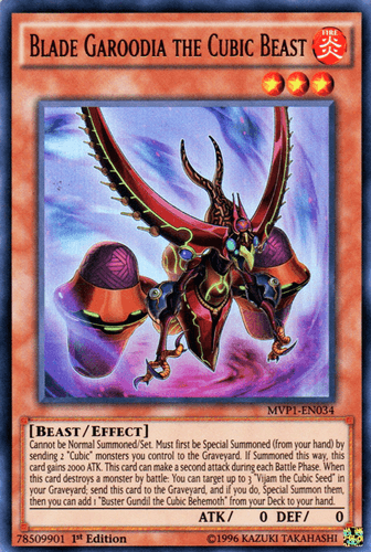 Blade Garoodia the Cubic Beast - MVP1-EN034 Ultra Rare 1st Edition