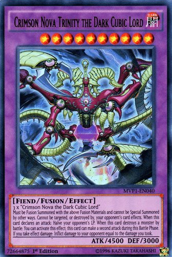 Crimson Nova Trinity the Dark Cubic Lord - MVP1-EN040 Ultra Rare 1st Edition