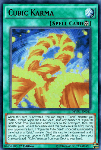 Cubic Karma - MVP1-EN041 Ultra Rare 1st Edition