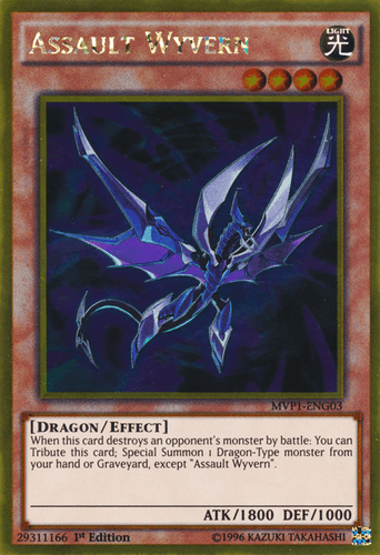 Assault Wyvern - MVP1-ENG03 Gold Rare 1st Edition