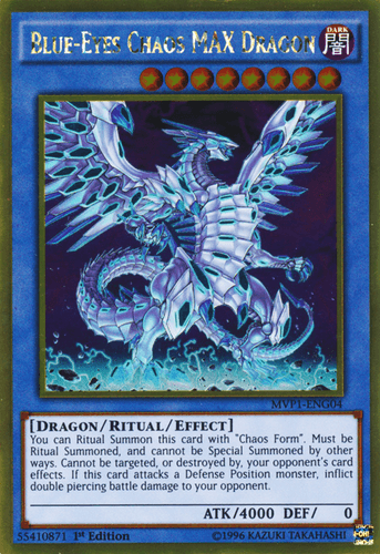 Blue-Eyes Chaos MAX Dragon - MVP1-ENG04 Gold Rare 1st Edition