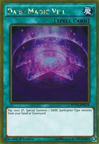 Dark Magic Veil - MVP1-ENG19 Gold Rare 1st Edition