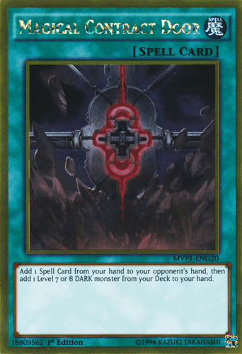 Magical Contract Door - MVP1-ENG20 Gold Rare 1st Edition