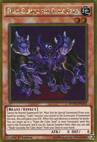 Dark Garnex the Cubic Beast - MVP1-ENG33 Gold Rare 1st Edition