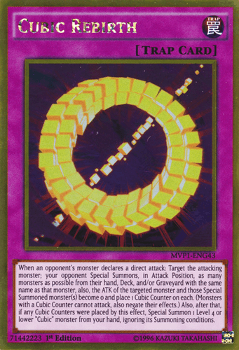 Cubic Rebirth - MVP1-ENG43 Gold Rare 1st Edition