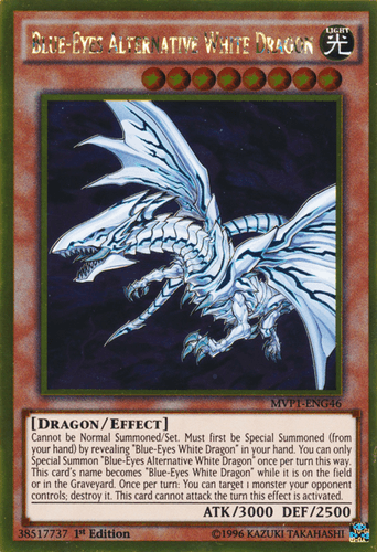 Blue-Eyes Alternative White Dragon - MVP1-ENG46 Gold Rare 1st Edition