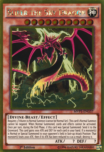 Slifer the Sky Dragon - MVP1-ENG57 Gold Rare 1st Edition
