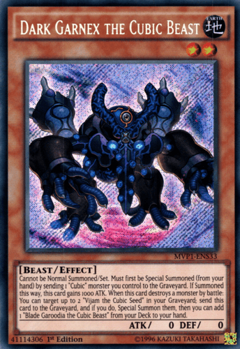 Dark Garnex the Cubic Beast - MVP1-ENS33 Secret Rare 1st Edition