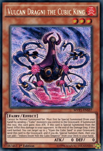 Vulcan Dragni the Cubic King - MVP1-ENS37 Secret Rare 1st Edition