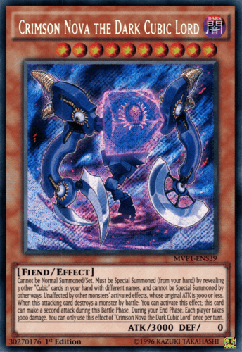 Crimson Nova the Dark Cubic Lord - MVP1-ENS39 Secret Rare 1st Edition