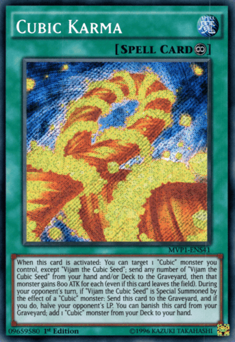 Cubic Karma - MVP1-ENS41 Secret Rare 1st Edition