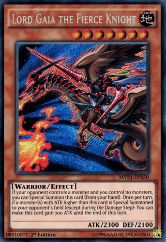 Lord Gaia the Fierce Knight - MVP1-ENS50 Secret Rare 1st Edition