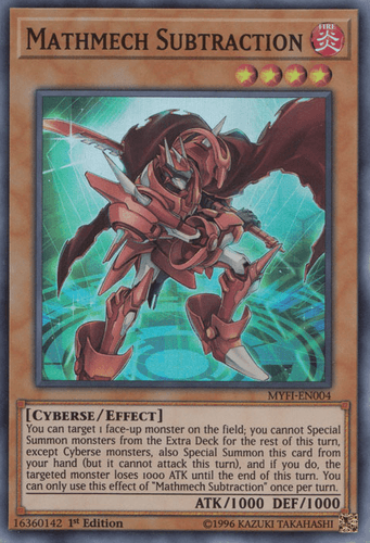 Mathmech Subtraction - MYFI-EN004 Super Rare 1st Edition