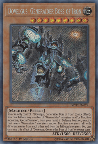 Dovelgus, Generaider Boss of Iron - MYFI-EN029 Secret Rare 1st Edition