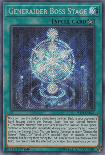 Generaider Boss Stage - MYFI-EN034 Secret Rare 1st Edition
