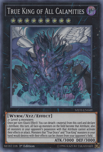 True King of All Calamities - MYFI-EN049 Super Rare 1st Edition