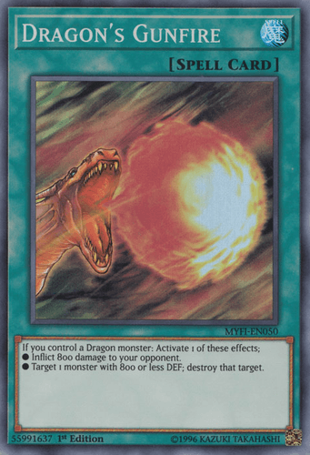 Dragon's Gunfire - MYFI-EN050 Super Rare 1st Edition