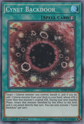 Cynet Backdoor - MYFI-EN057 Super Rare 1st Edition