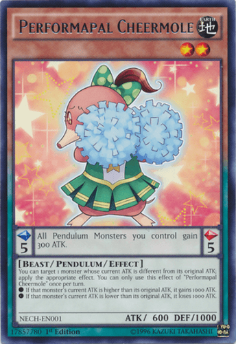 Performapal Cheermole - NECH-EN001 Rare 1st Edition