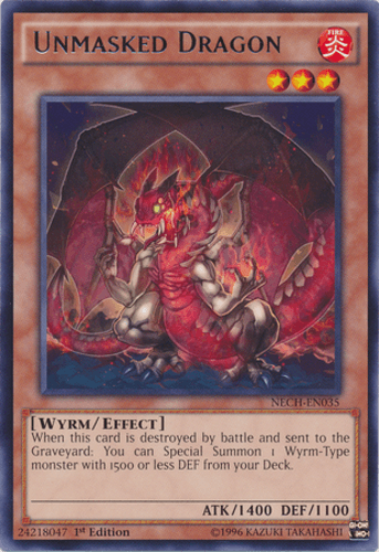 Unmasked Dragon - NECH-EN035 Rare 1st Edition