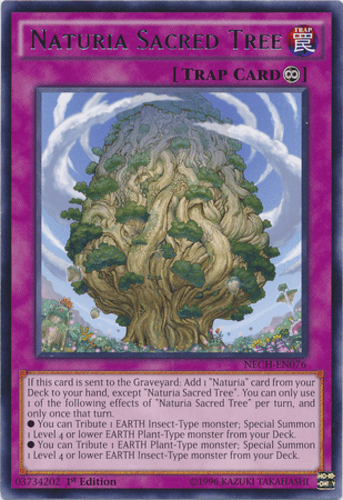 Naturia Sacred Tree - NECH-EN076 Rare 1st Edition