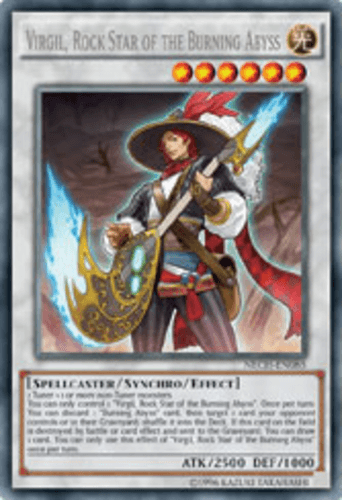Virgil, Rock Star of the Burning Abyss - NECH-EN085 Secret Rare 1st Edition