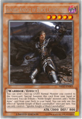 Ignoble Knight of Black Laundsallyn - NKRT-EN005 Platinum Rare Limited Edition