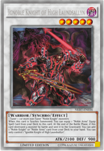 Ignoble Knight of High Laundsallyn - NKRT-EN036 Platinum Rare Limited Edition