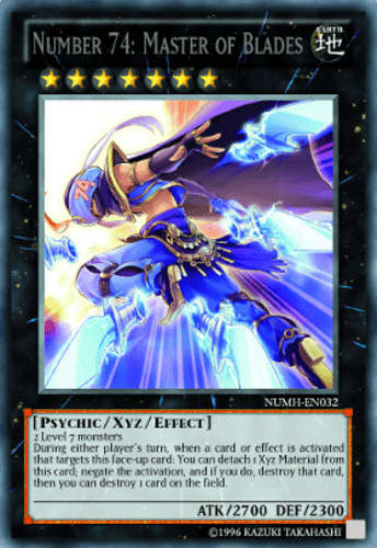 Number 74: Master of Blades - NUMH-EN032 Secret Rare Unlimited