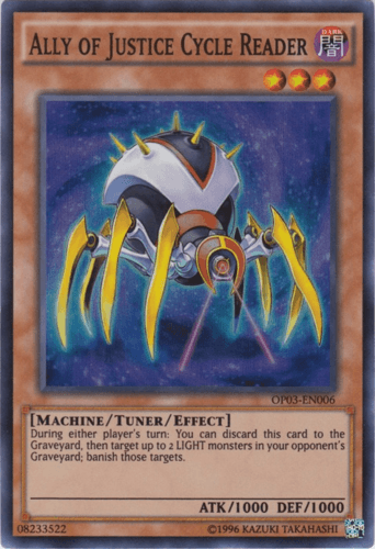 Ally of Justice Cycle Reader - OP03-EN006 Super Rare Unlimited