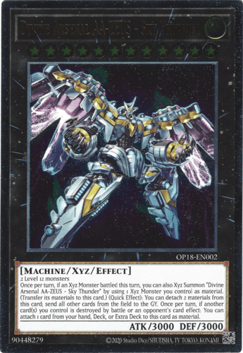 Divine Arsenal AA-ZEUS - Sky Thunder - OP18-EN002 Ultimate Rare Unlimited