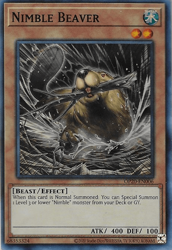 Nimble Beaver - OP20-EN006 Super Rare Unlimited
