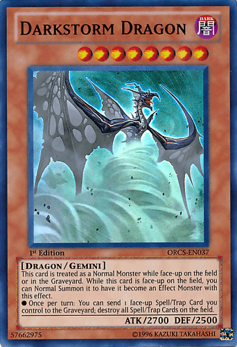 Darkstorm Dragon - ORCS-EN037 Super Rare 1st Edition