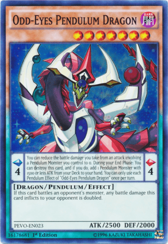 Odd-Eyes Pendulum Dragon - PEVO-EN023 Super Rare 1st Edition